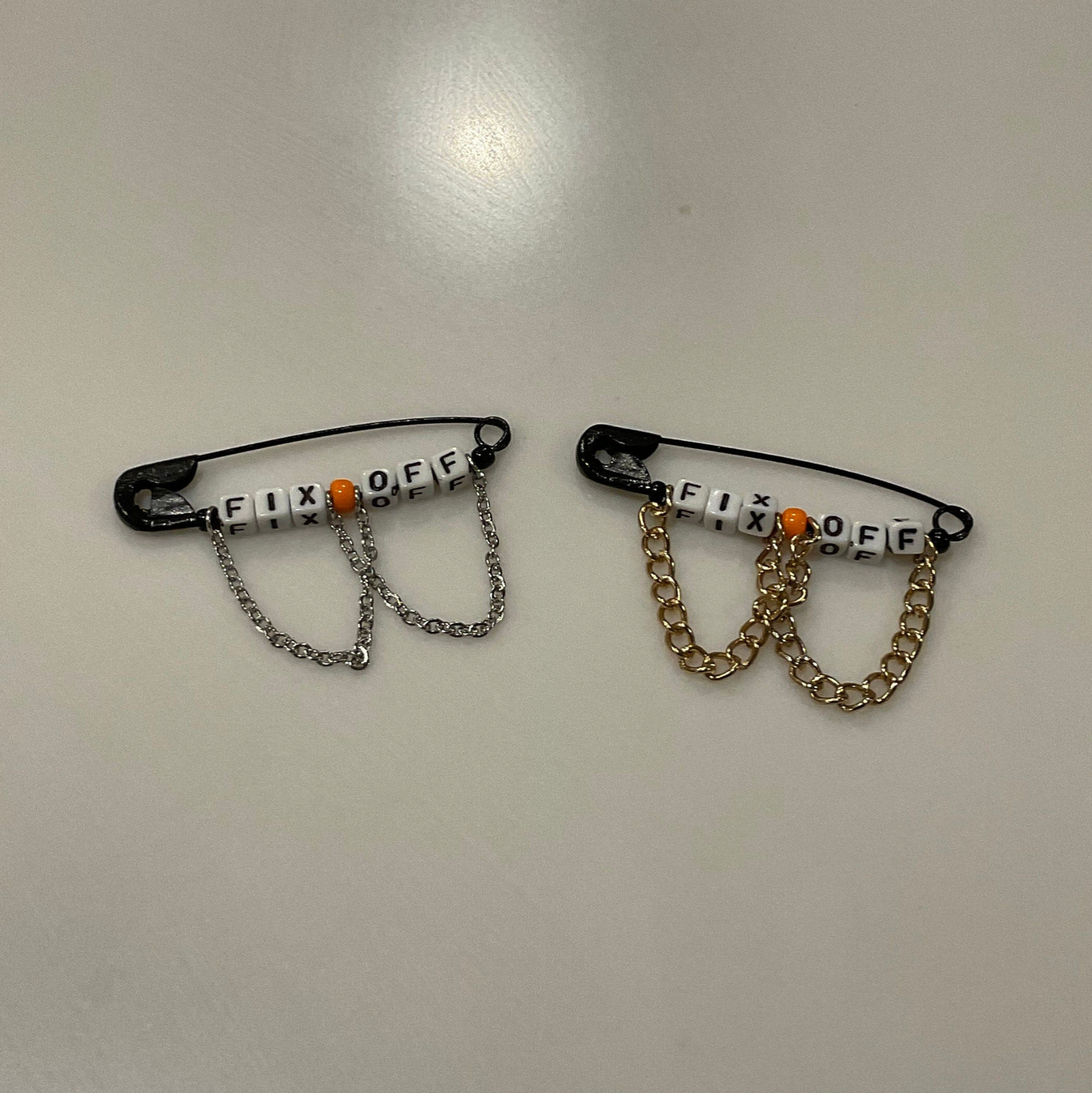 Ateez Inspired Safety Pins with Chains