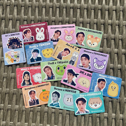 Seventeen x MINITEEN mini sticker sheets
