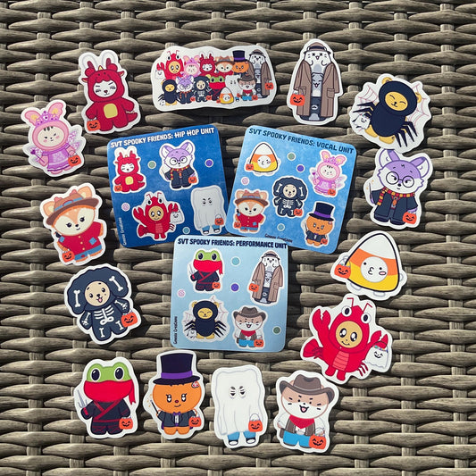 MINITEEN Spooky Friends stickers and sticker sheet