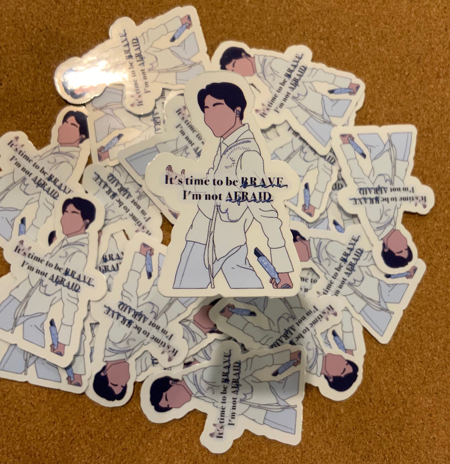 BTS Members stickers inspired by songs with lyrics