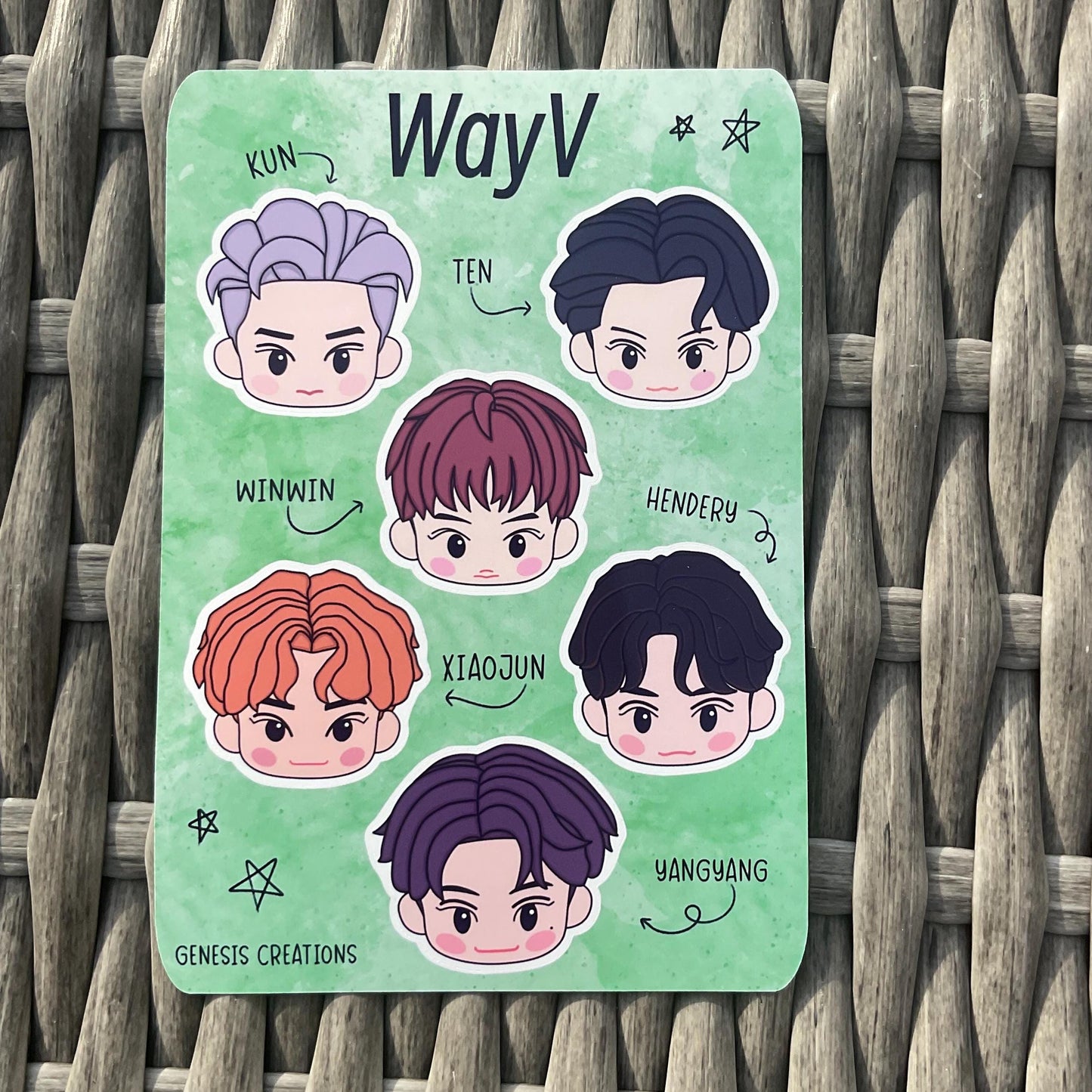 NCT Zone character sticker sheets