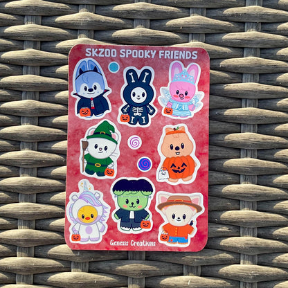 Skzoo Spooky Friends Stickers and sticker sheet