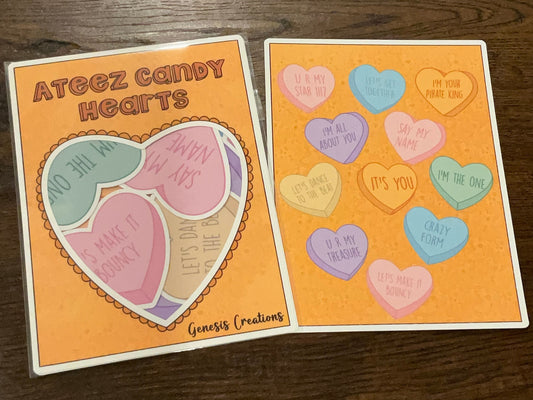 Ateez Candy Heart Sticker set