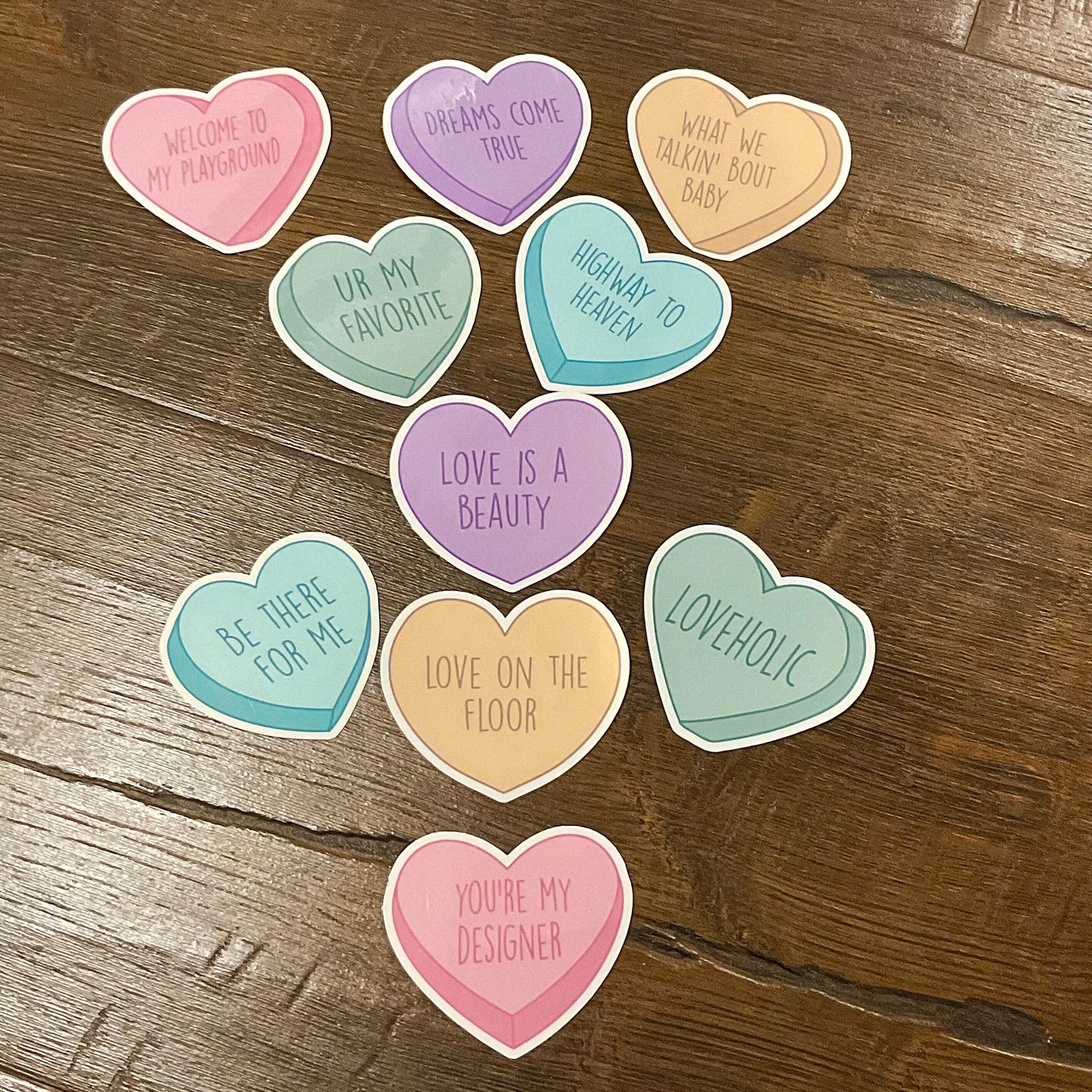 NCT 127 Candy Hearts Sticker set