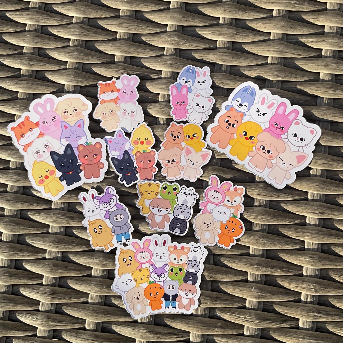kpop character magnets and mini magnet pack
