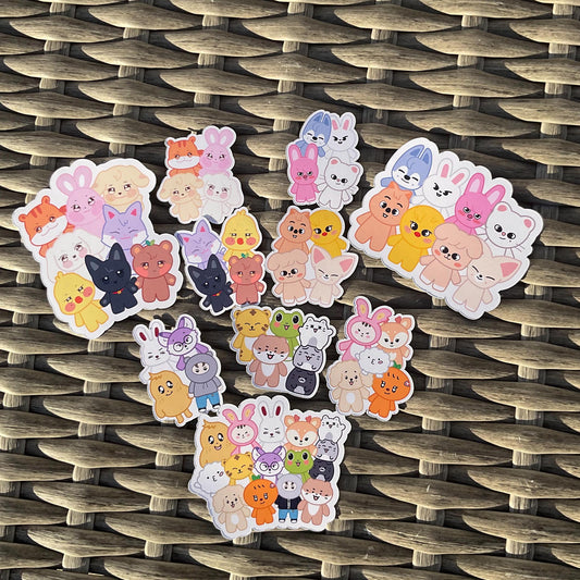 kpop character magnets and mini magnet pack