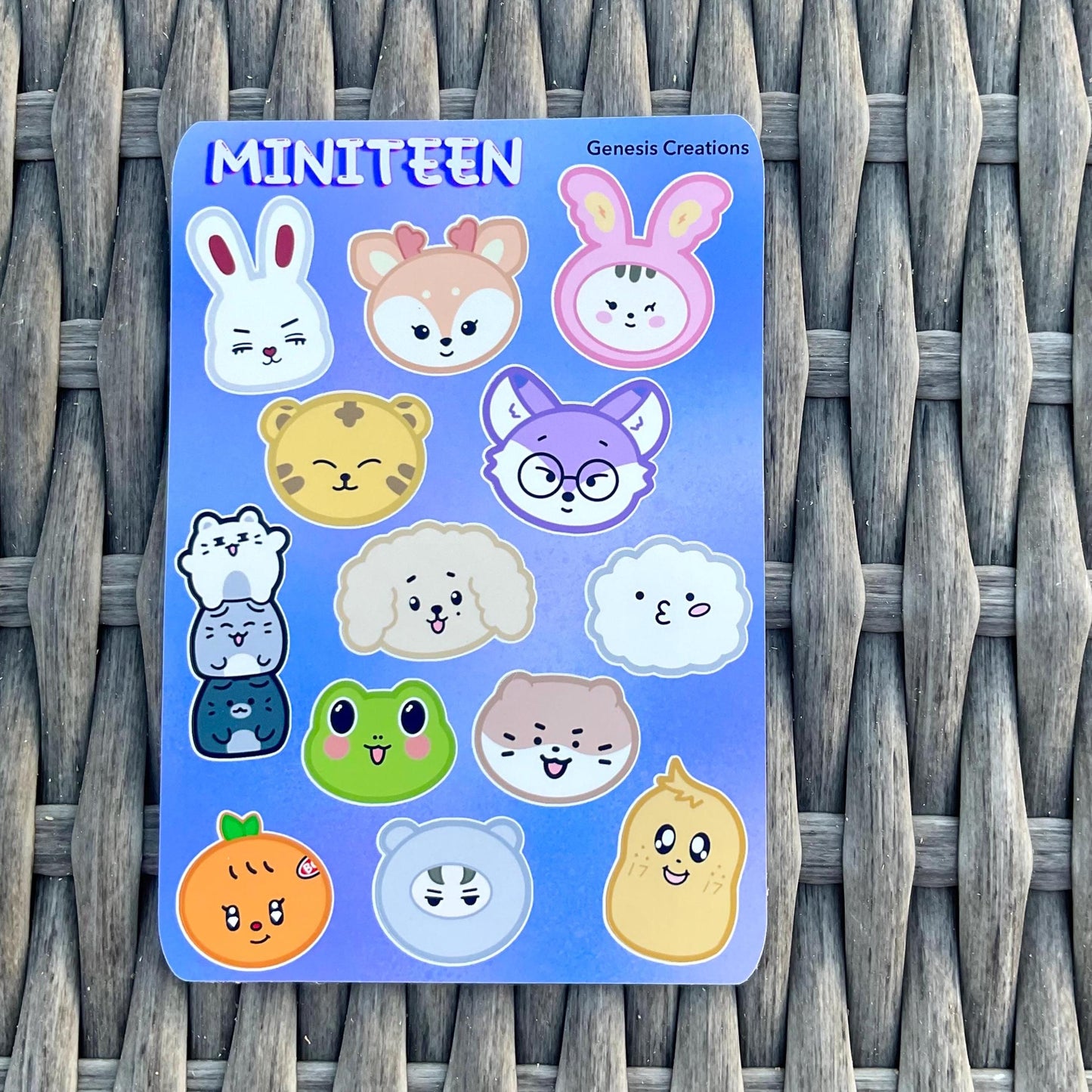 Miniteen stickers and sticker sheet (Seventeen)