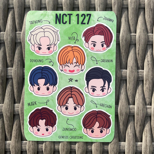 NCT Zone character sticker sheets