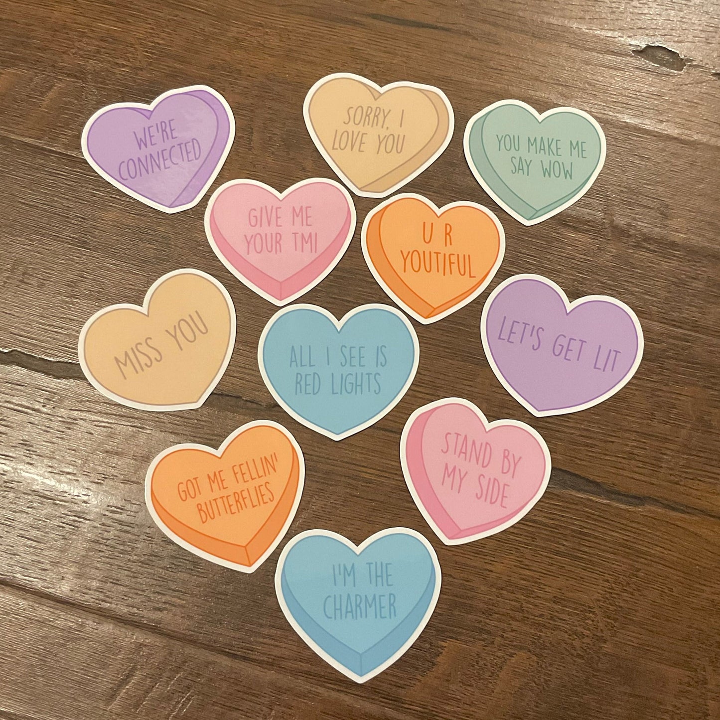 Stray Kids Candy Heart Sticker set