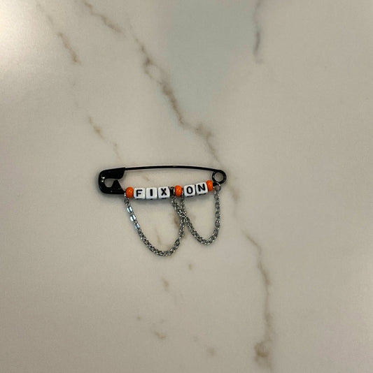 Ateez Inspired Safety Pins with Chains