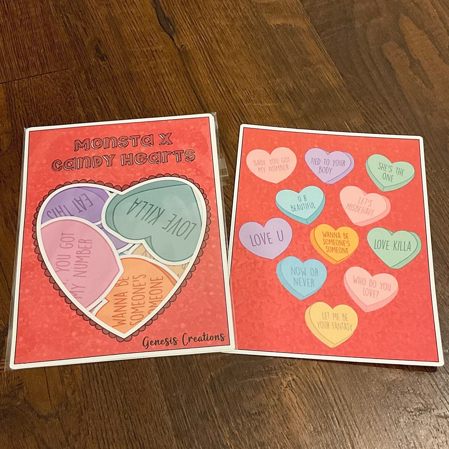 Monsta X Candy Hearts Sticker set