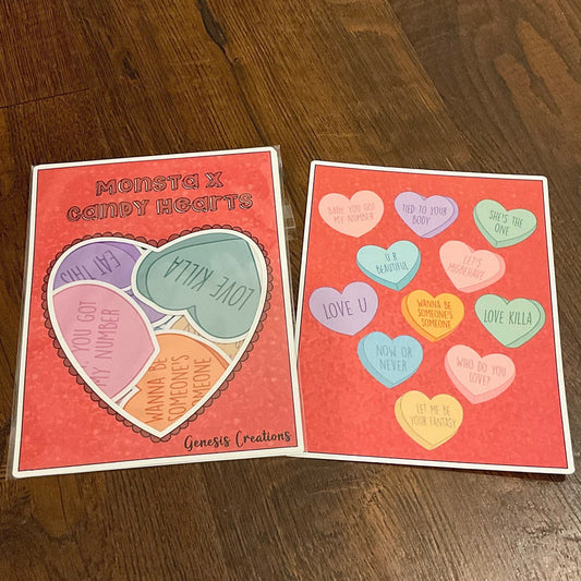 Monsta X Candy Hearts Sticker set