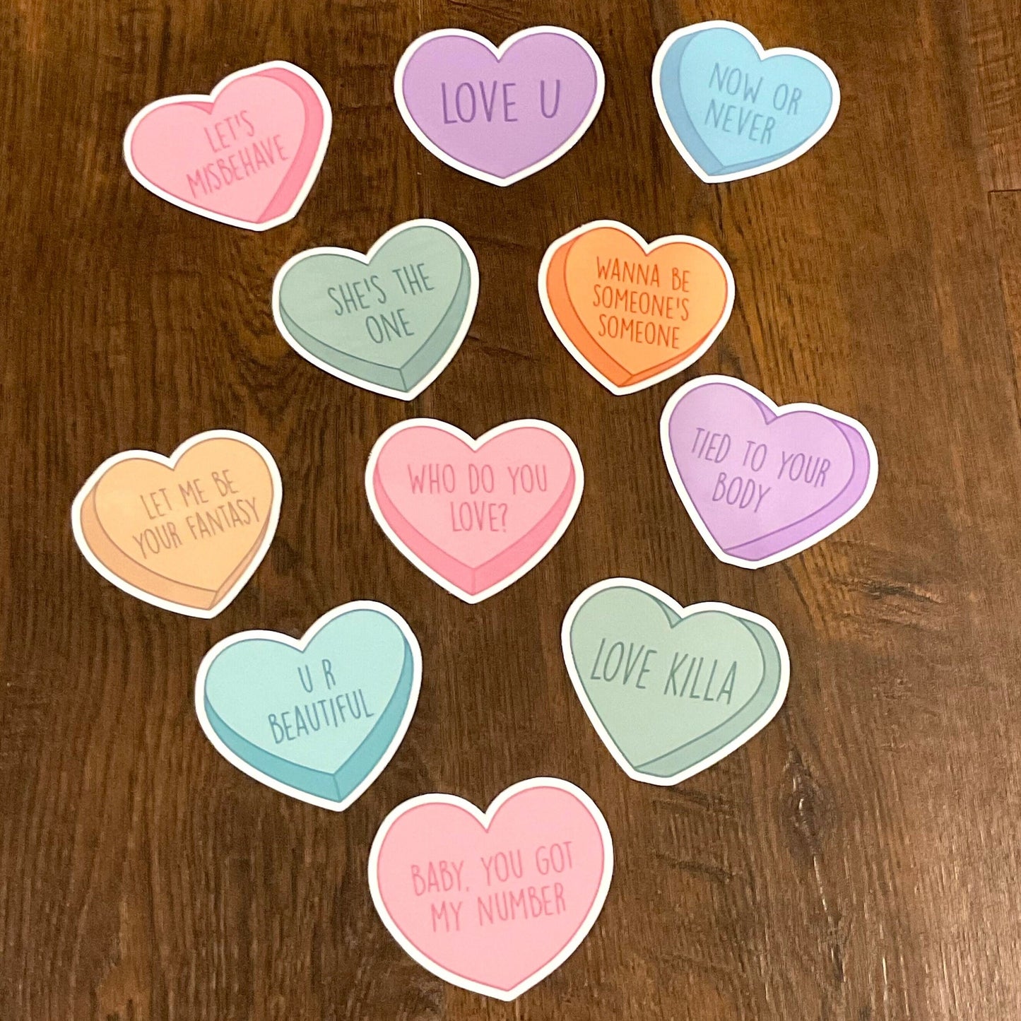 Monsta X Candy Hearts Sticker set