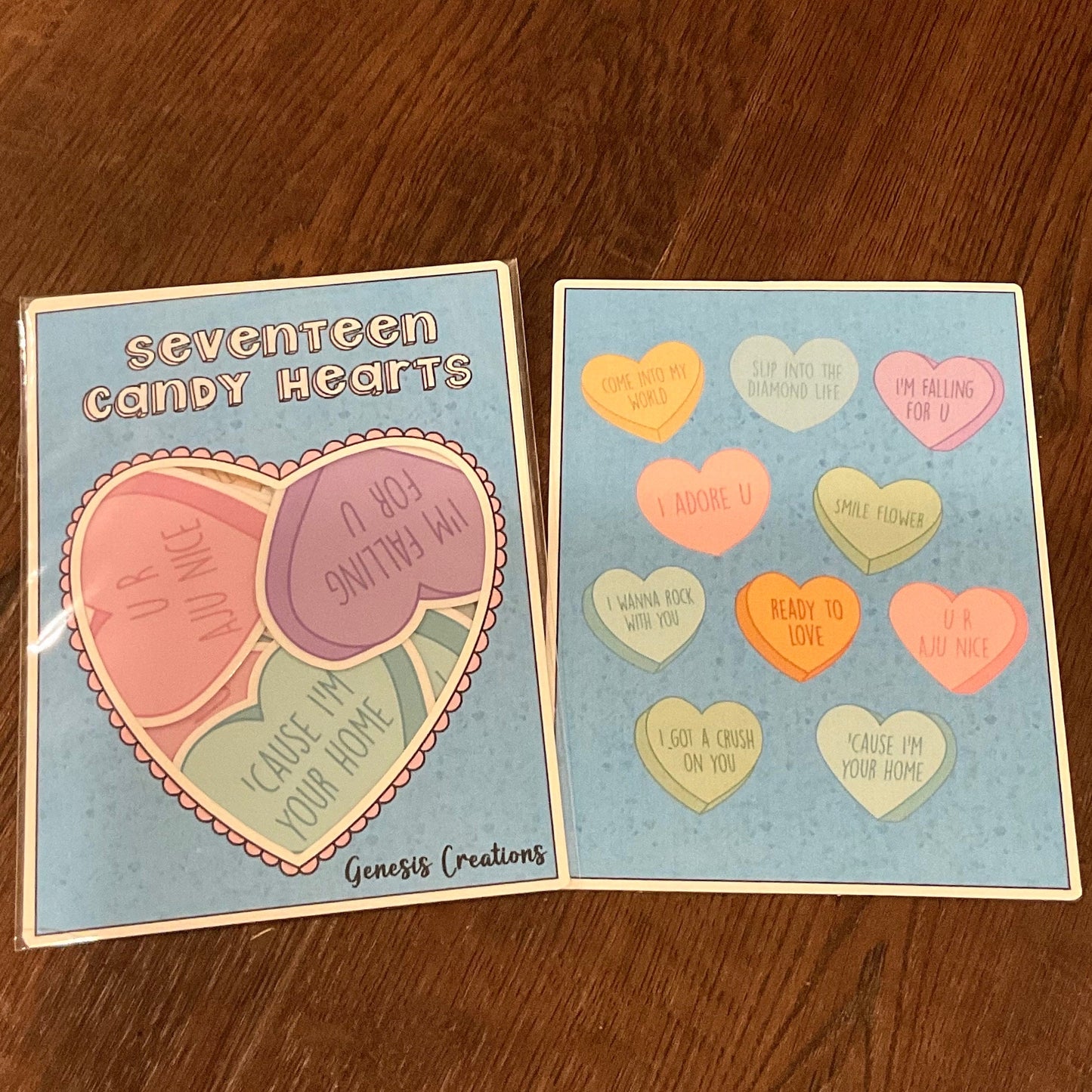 Seventeen Candy Hearts Sticker set