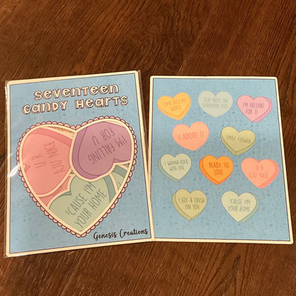 Seventeen Candy Hearts Sticker set