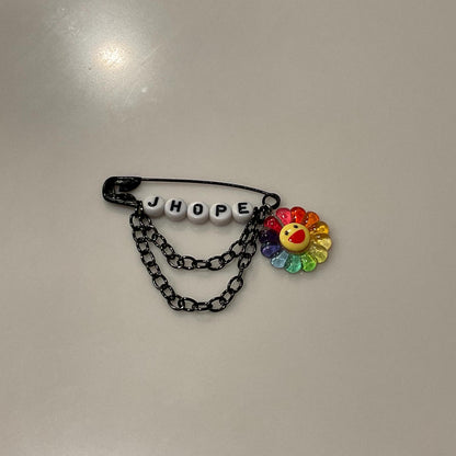 BTS JHope Safety Pins with Chains