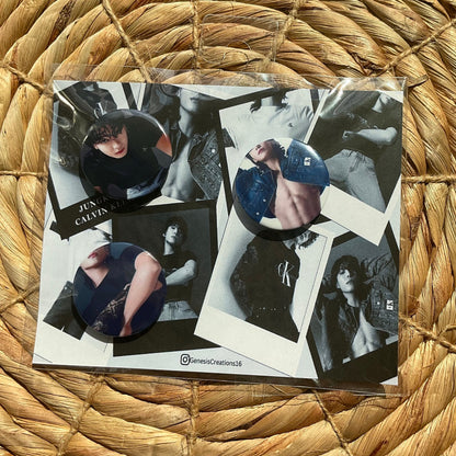 BTS group and individual button sets