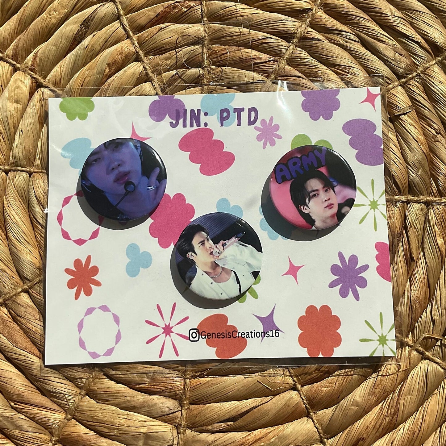 BTS group and individual button sets