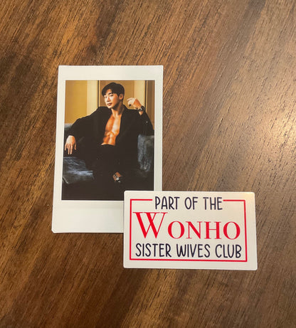 Monsta X member “Sister Wives Club” sticker