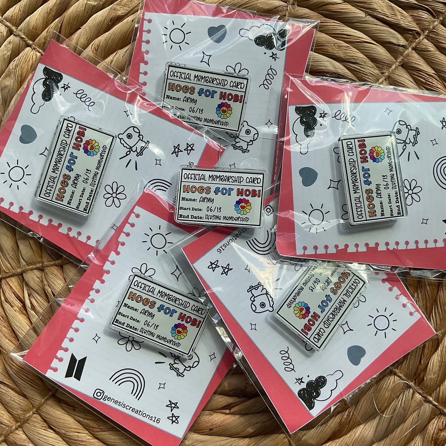 H*es For Hobi BTS Acrylic Pins