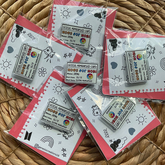 H*es For Hobi BTS Acrylic Pins