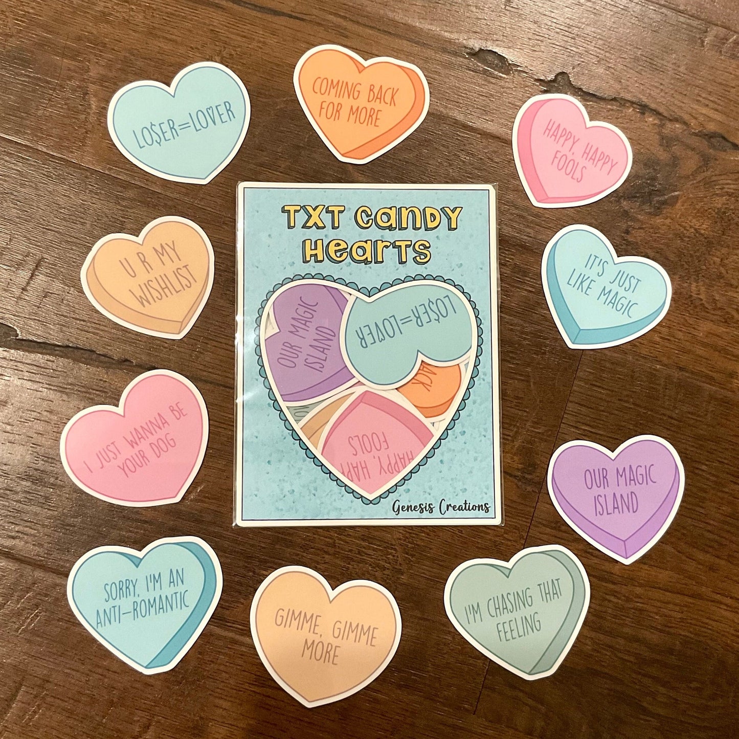 Tomorrow X Together Candy Hearts Sticker set