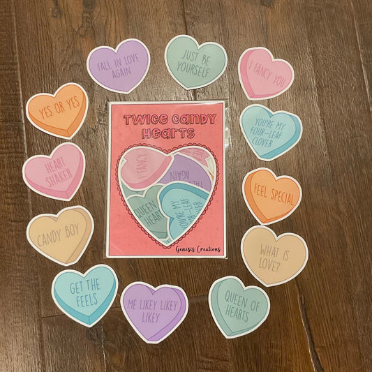 Twice Candy Hearts Sticker set