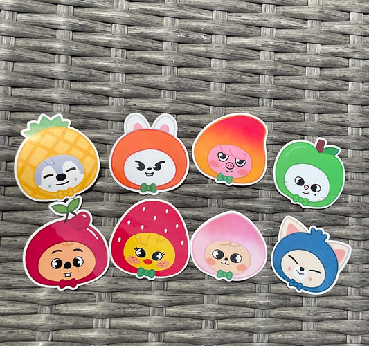 Stray Kids | SKZOO Fruity Friends stickers and sticker sheet
