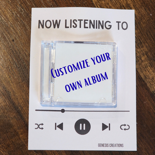Mini CD album keychains with NFC tag